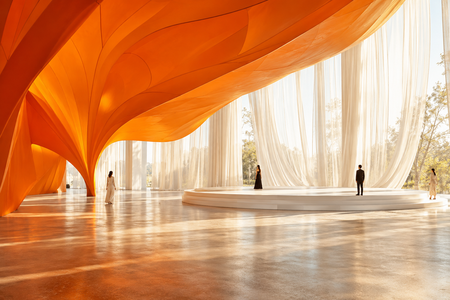 Illustrative spatial design concept, complete architectural view